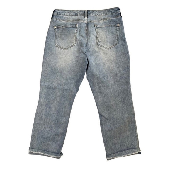 Women's Jeans Blue Light Wash Nine West Missy Senora Courant Jeans Capri Jeans - Picture 5 of 5